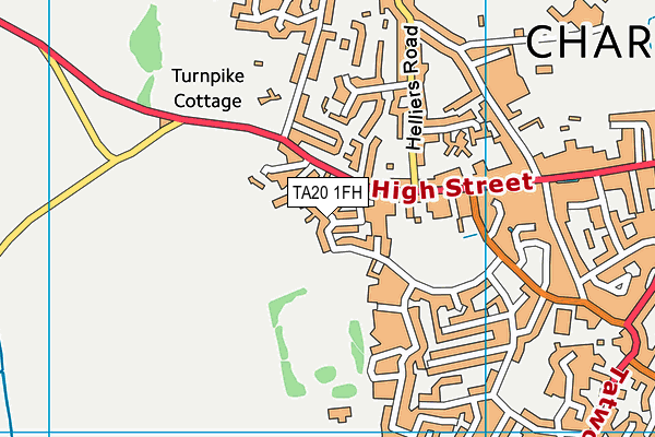 TA20 1FH map - OS VectorMap District (Ordnance Survey)