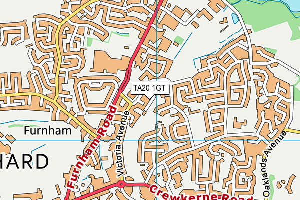 TA20 1GT map - OS VectorMap District (Ordnance Survey)