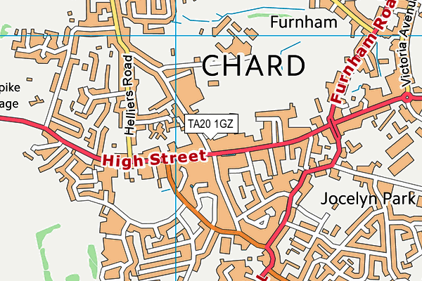 TA20 1GZ map - OS VectorMap District (Ordnance Survey)