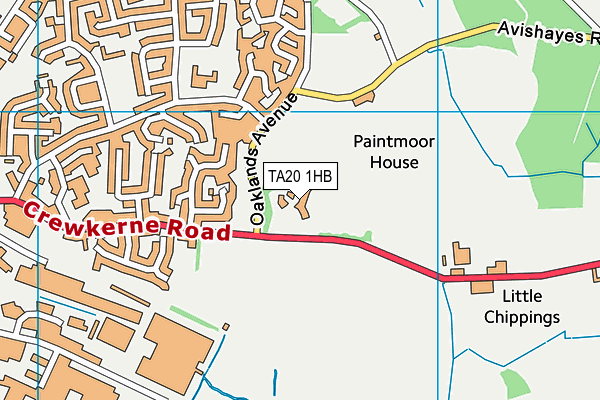 TA20 1HB map - OS VectorMap District (Ordnance Survey)