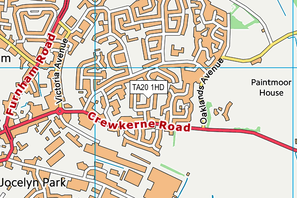 TA20 1HD map - OS VectorMap District (Ordnance Survey)