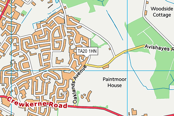 TA20 1HN map - OS VectorMap District (Ordnance Survey)