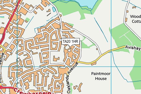 TA20 1HR map - OS VectorMap District (Ordnance Survey)