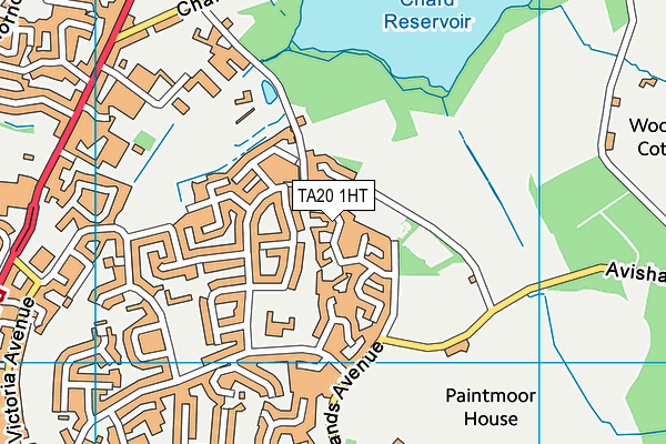 TA20 1HT map - OS VectorMap District (Ordnance Survey)