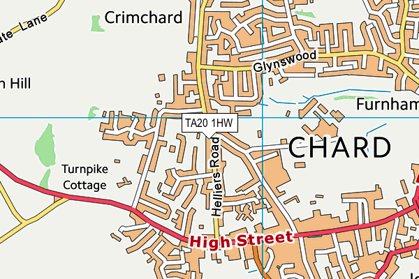 TA20 1HW map - OS VectorMap District (Ordnance Survey)