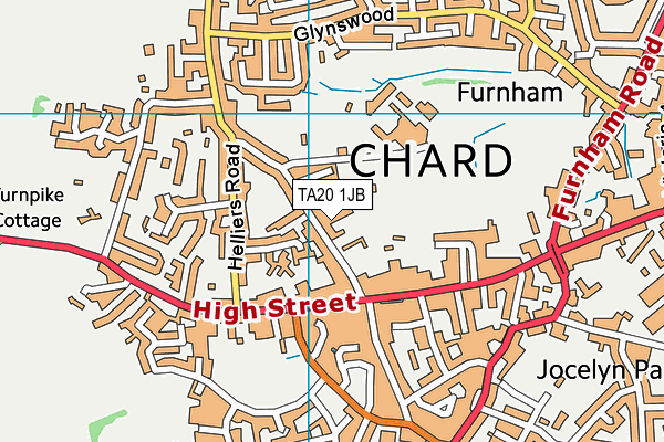 TA20 1JB map - OS VectorMap District (Ordnance Survey)