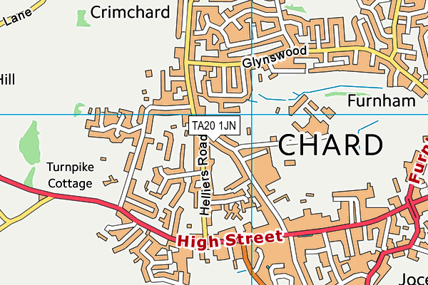 TA20 1JN map - OS VectorMap District (Ordnance Survey)