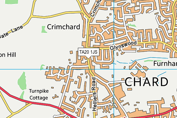 TA20 1JS map - OS VectorMap District (Ordnance Survey)
