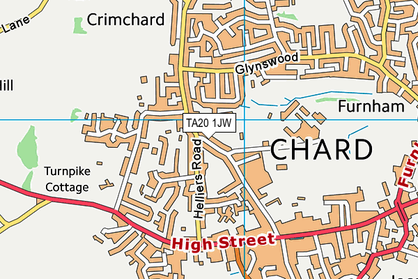 TA20 1JW map - OS VectorMap District (Ordnance Survey)