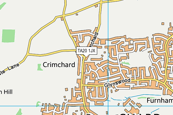 TA20 1JX map - OS VectorMap District (Ordnance Survey)