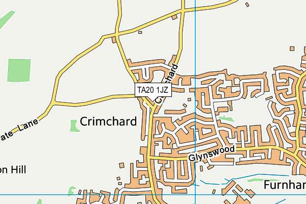 TA20 1JZ map - OS VectorMap District (Ordnance Survey)