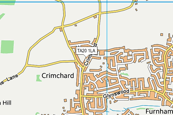 TA20 1LA map - OS VectorMap District (Ordnance Survey)