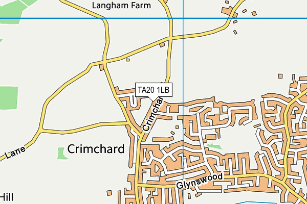 TA20 1LB map - OS VectorMap District (Ordnance Survey)