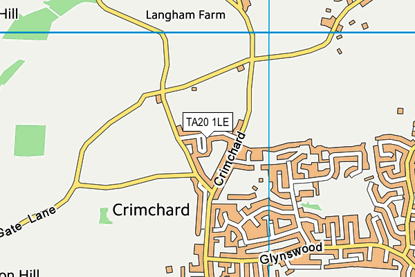 TA20 1LE map - OS VectorMap District (Ordnance Survey)
