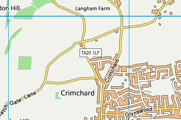 TA20 1LF map - OS VectorMap District (Ordnance Survey)