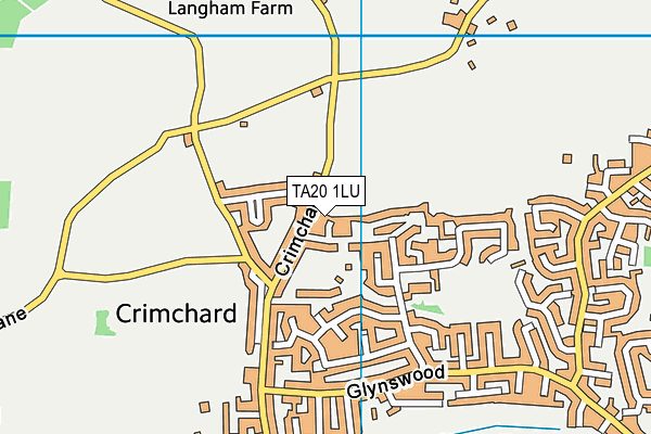 TA20 1LU map - OS VectorMap District (Ordnance Survey)