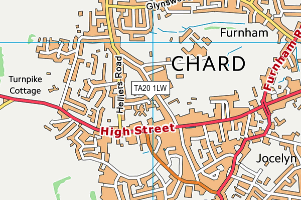 TA20 1LW map - OS VectorMap District (Ordnance Survey)