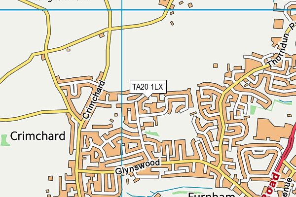 TA20 1LX map - OS VectorMap District (Ordnance Survey)