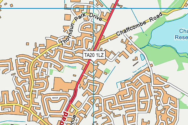 TA20 1LZ map - OS VectorMap District (Ordnance Survey)