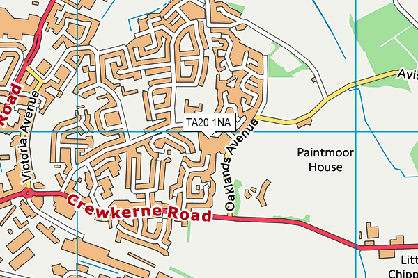 TA20 1NA map - OS VectorMap District (Ordnance Survey)