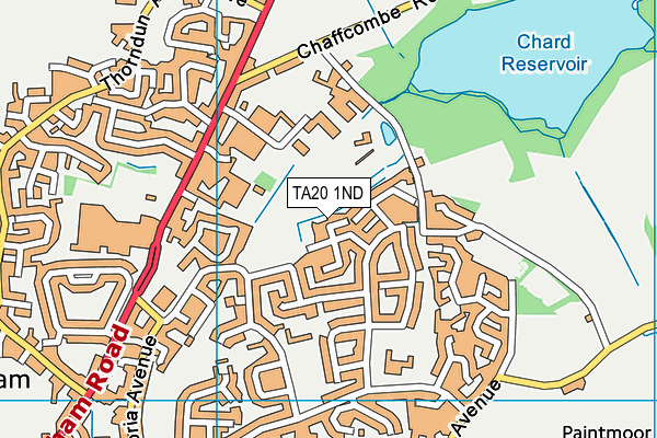 TA20 1ND map - OS VectorMap District (Ordnance Survey)