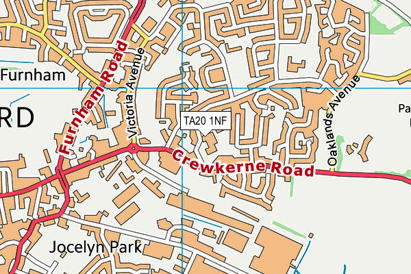 TA20 1NF map - OS VectorMap District (Ordnance Survey)