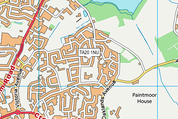 TA20 1NU map - OS VectorMap District (Ordnance Survey)