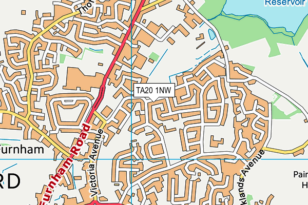 TA20 1NW map - OS VectorMap District (Ordnance Survey)