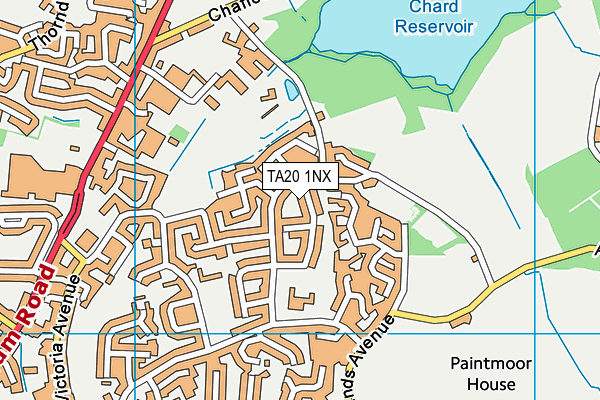 TA20 1NX map - OS VectorMap District (Ordnance Survey)