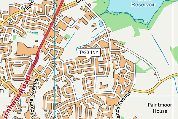 TA20 1NY map - OS VectorMap District (Ordnance Survey)