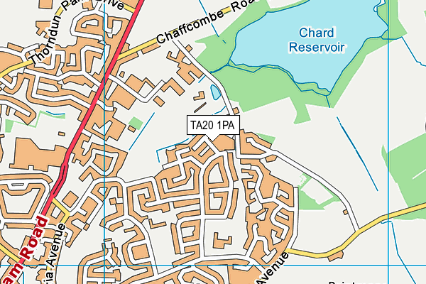 TA20 1PA map - OS VectorMap District (Ordnance Survey)