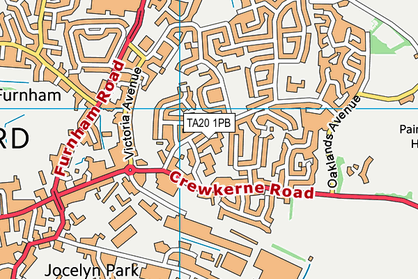 TA20 1PB map - OS VectorMap District (Ordnance Survey)