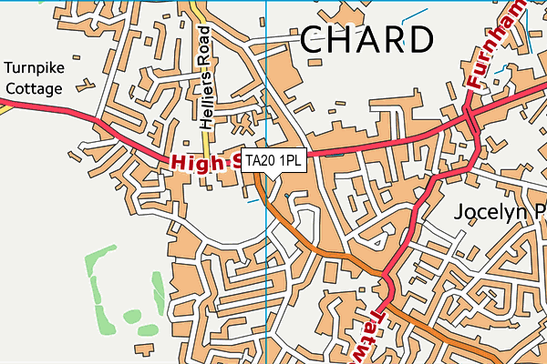 TA20 1PL map - OS VectorMap District (Ordnance Survey)