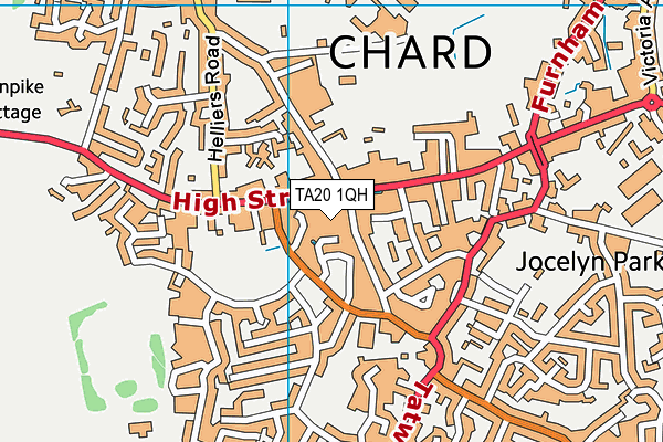 TA20 1QH map - OS VectorMap District (Ordnance Survey)