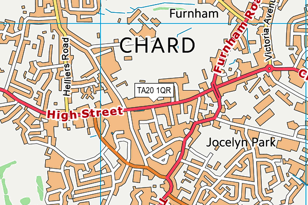 TA20 1QR map - OS VectorMap District (Ordnance Survey)