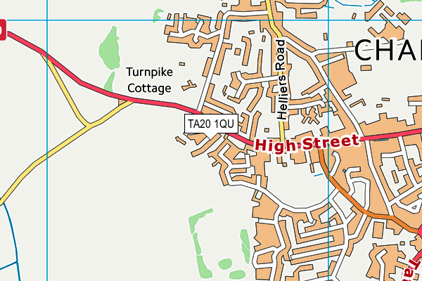 TA20 1QU map - OS VectorMap District (Ordnance Survey)