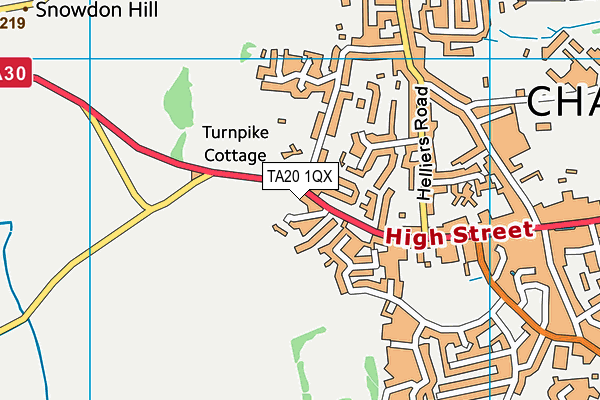 TA20 1QX map - OS VectorMap District (Ordnance Survey)