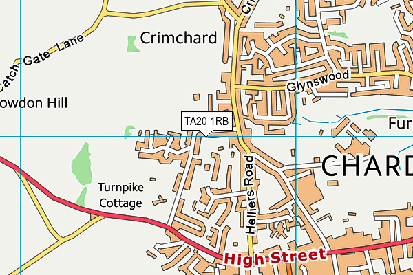 TA20 1RB map - OS VectorMap District (Ordnance Survey)