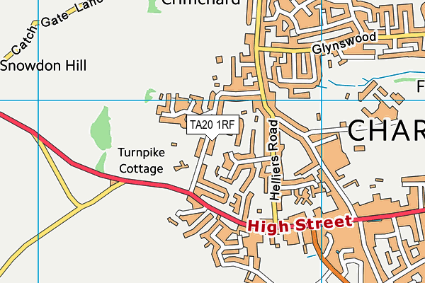 TA20 1RF map - OS VectorMap District (Ordnance Survey)