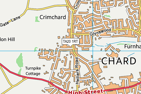 TA20 1RT map - OS VectorMap District (Ordnance Survey)