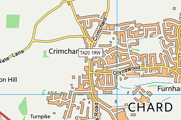 TA20 1RW map - OS VectorMap District (Ordnance Survey)