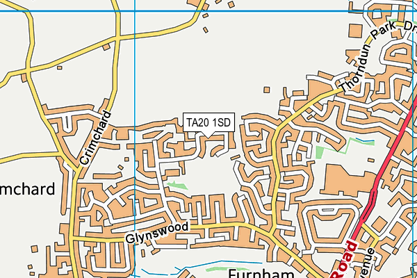 The Redstart Primary School map (TA20 1SD) - OS VectorMap District (Ordnance Survey)
