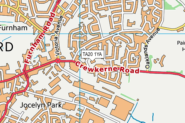 TA20 1YA map - OS VectorMap District (Ordnance Survey)