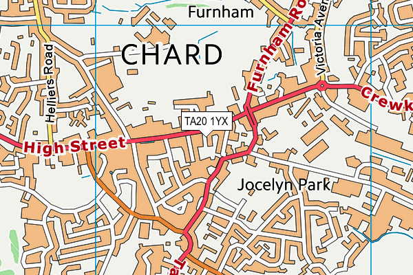 TA20 1YX map - OS VectorMap District (Ordnance Survey)