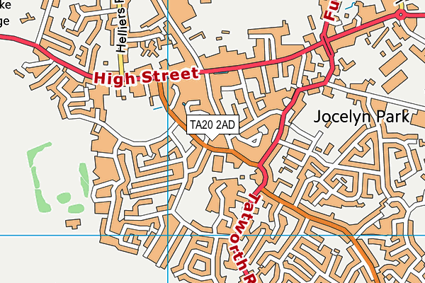 TA20 2AD map - OS VectorMap District (Ordnance Survey)