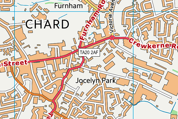 TA20 2AF map - OS VectorMap District (Ordnance Survey)