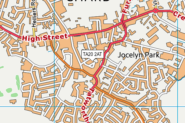 TA20 2AT map - OS VectorMap District (Ordnance Survey)