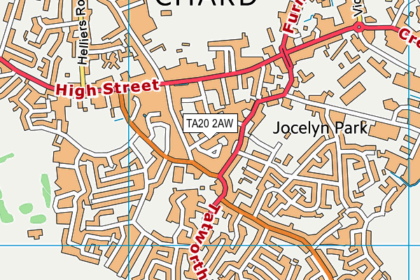 TA20 2AW map - OS VectorMap District (Ordnance Survey)