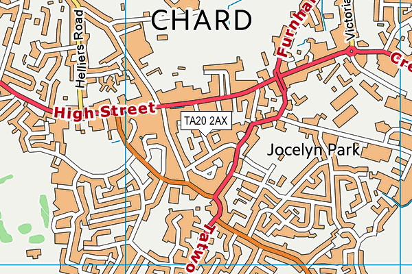 TA20 2AX map - OS VectorMap District (Ordnance Survey)