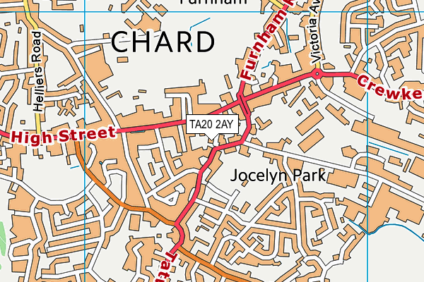 TA20 2AY map - OS VectorMap District (Ordnance Survey)